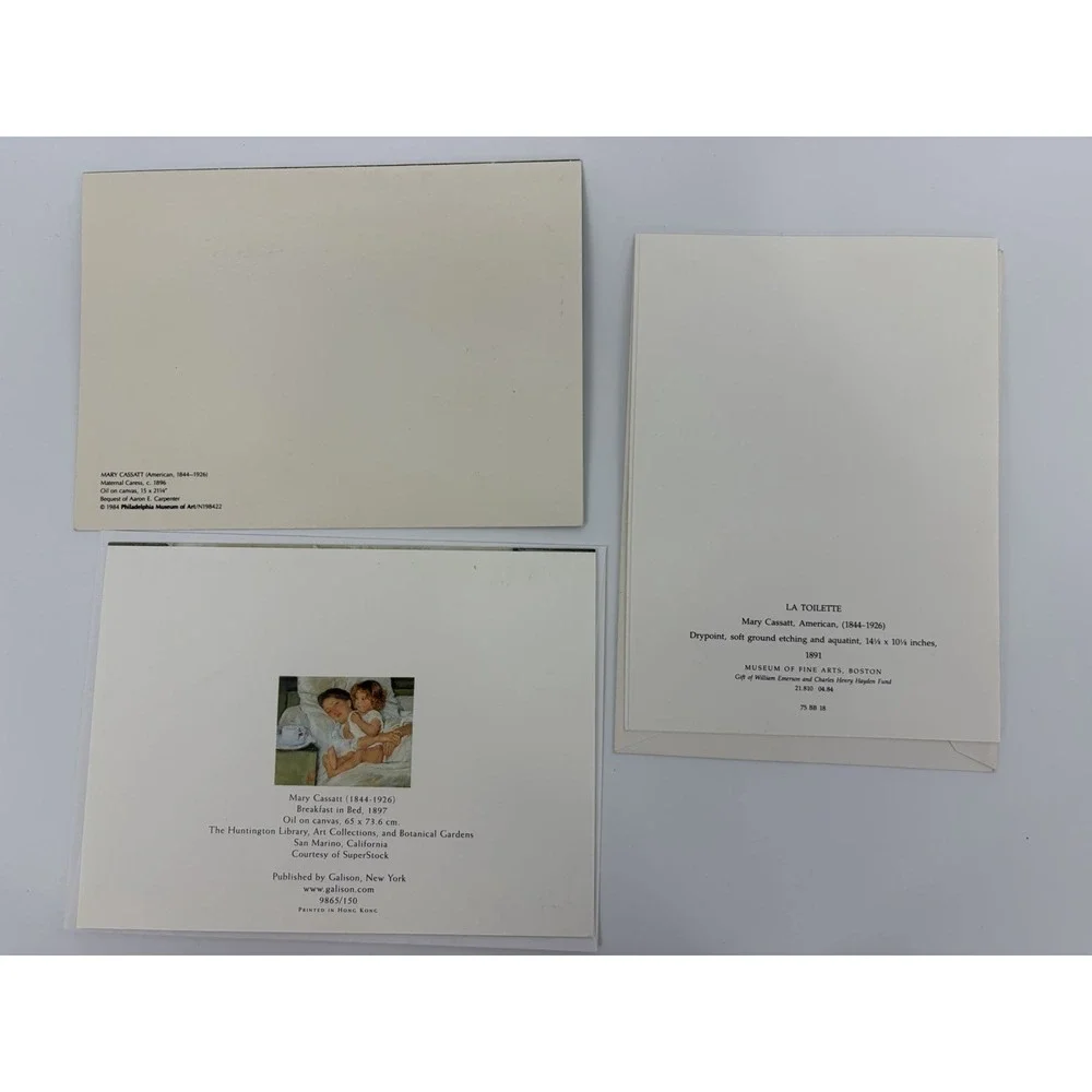 Mary Cassatt Blank Inside Greeting Note Cards and Envelopes Lot of 11 Cards